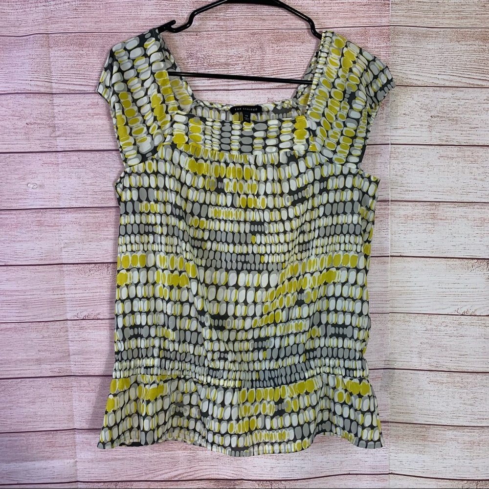 The Limited Beautiful Yellow Gray‎ Blouse XS